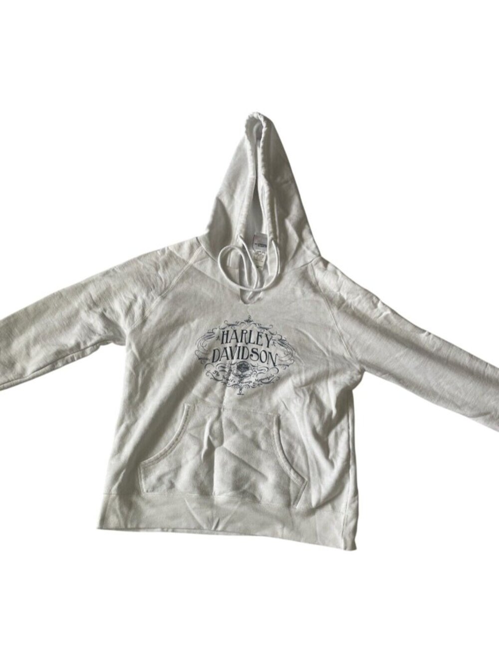 Harley-Davidson Sweatshirt Featuring Kansas City Logo Womens Small White Hoodie